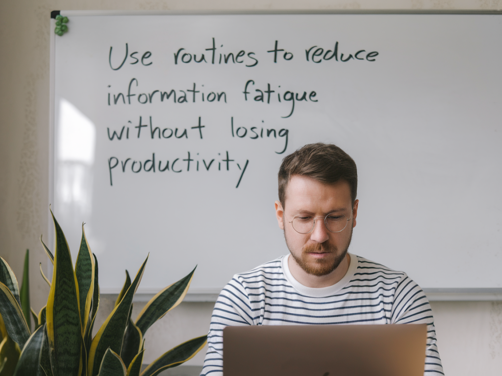 Comment utiliser des routines numériques pour réduire la fatigue informationnelle sans perdre productivité